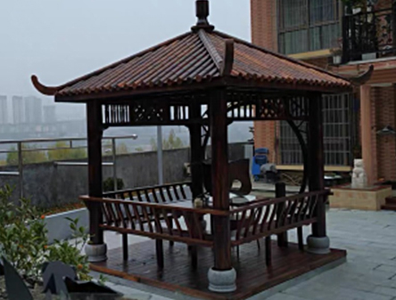 防腐木涼亭